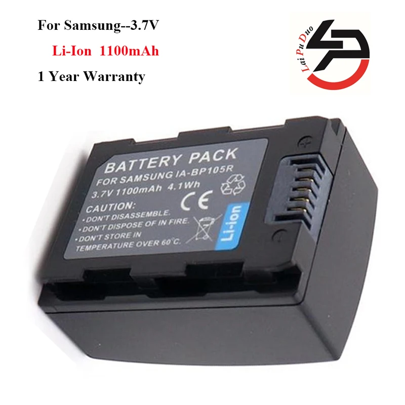 

Высококачественный 1100 мАч Новый Сменный аккумулятор для Samsung IA-BP105R BP105R SMX-F500 F501 F530 HMX-F900 F910 F920 H320