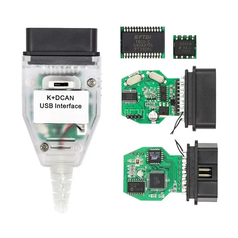 2020 новейший K + CAN диагностический кабель USB для FT232RL DCAN Интерфейс с переключателем