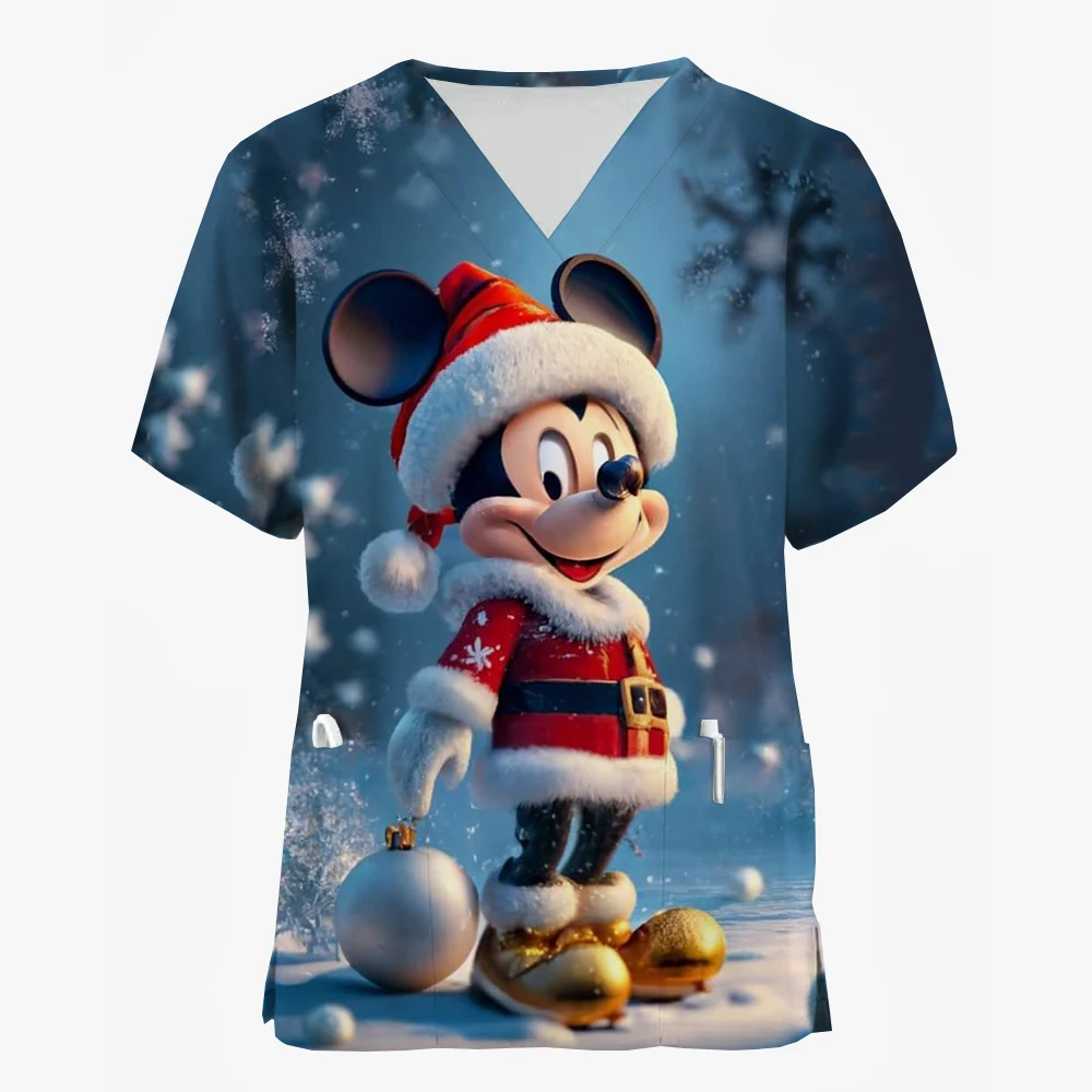 Топы Disney Scrub для женщин униформа спа с Микки Маусом медицинская косметический
