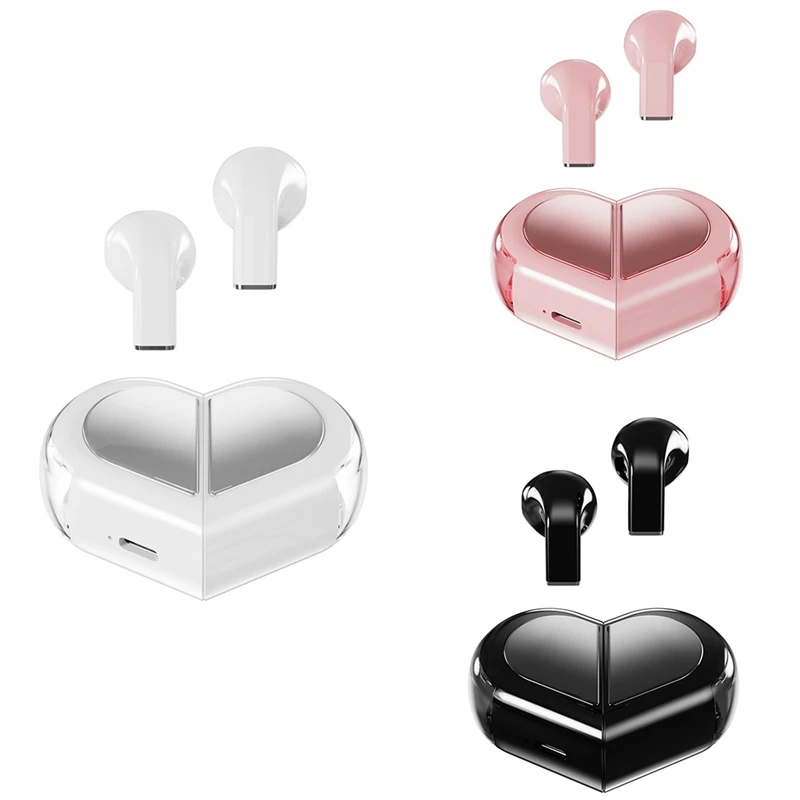 Беспроводные наушники Bluetooth 5.3 наушники-вкладыши TWS в форме сердца для пар