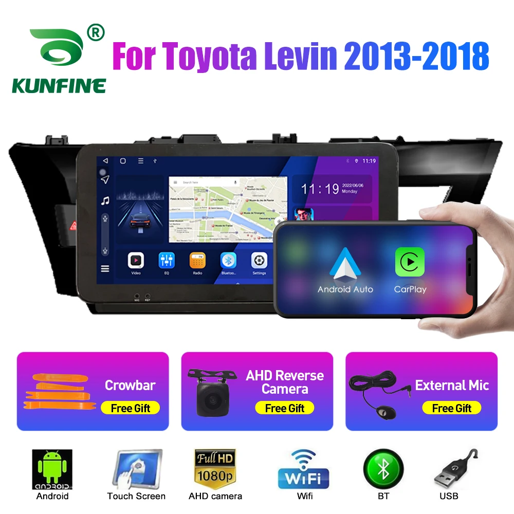 

Автомобильный радиоприемник 10,33 дюйма для Toyota Levin 2013-2018 2Din Android Восьмиядерный автомобильный стерео DVD GPS навигатор плеер QLED экран Carplay
