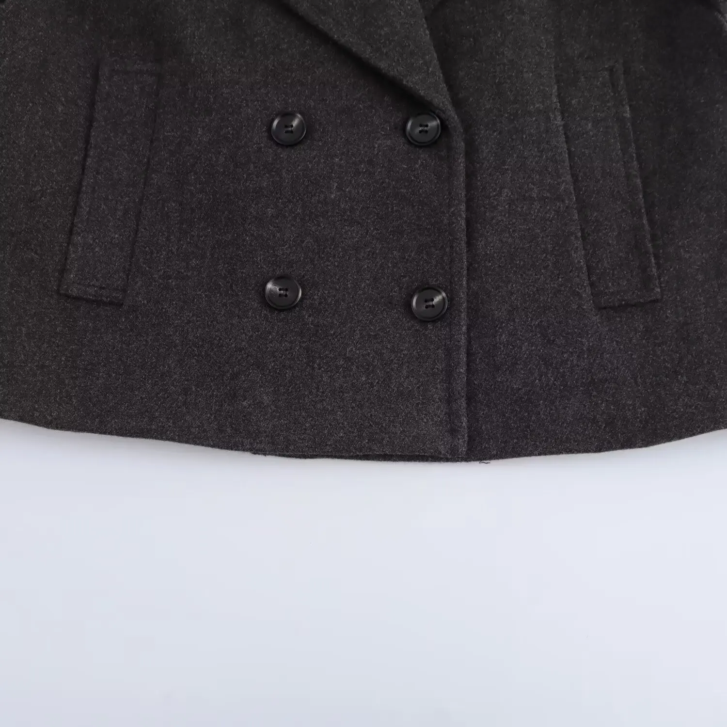 TRAFZA модное зимнее винтажное женское повседневное шерстяное пальто 2024 свободная