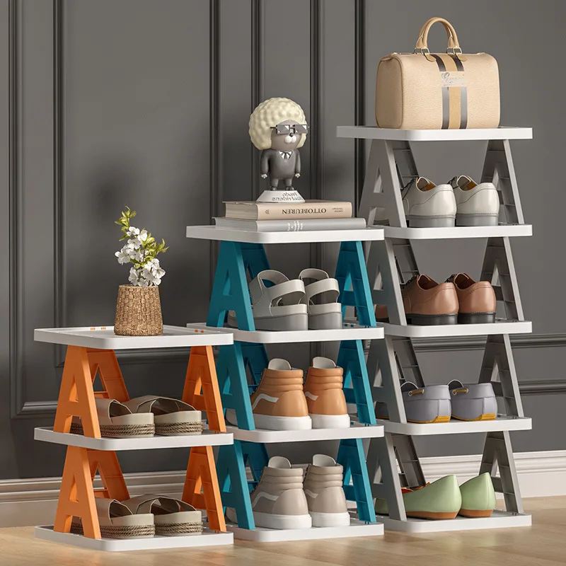 

Household doorstep shoe rack, multi-layer small simple shoe cabinet, plastic storage rack, balcony shoe rack
