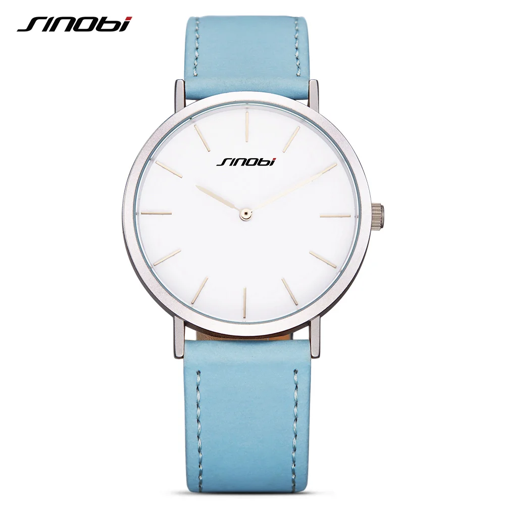 

SINOBI Fashion Simple Women's Wrist Watches Leather Watchband Ladies Geneva Quartz Watches Clocks Drop Shipping montre femme