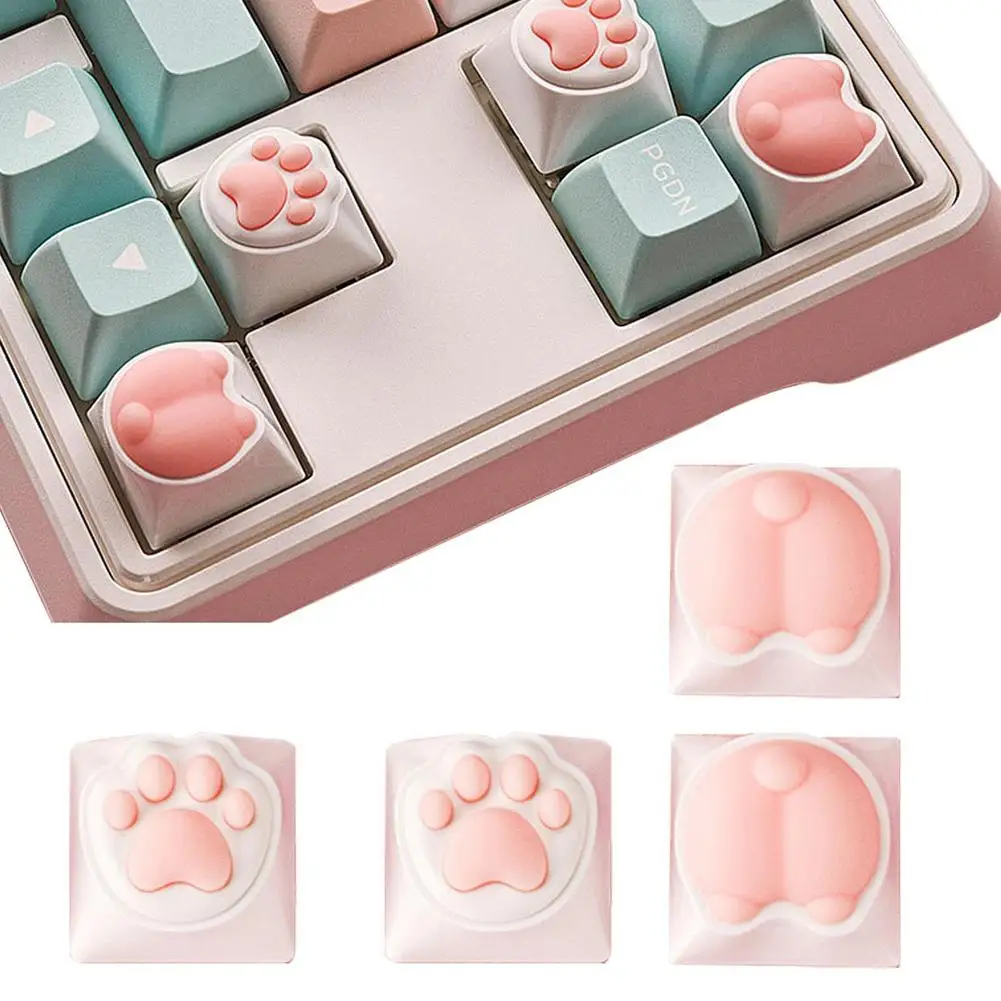 

4 шт., силиконовые колпачки для механической игровой клавиатуры