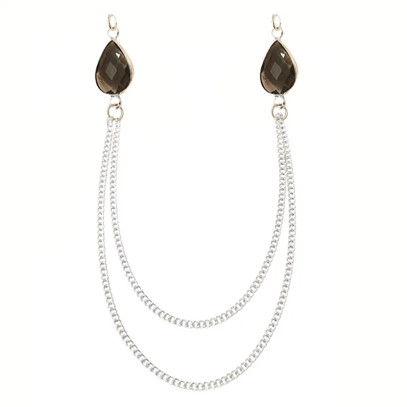 

Nipple Rings for Women Body Chain Adjustable Non piercing Nipple Noose Ring Bar Rings Adjustable Faux Body Piercing Jewelry