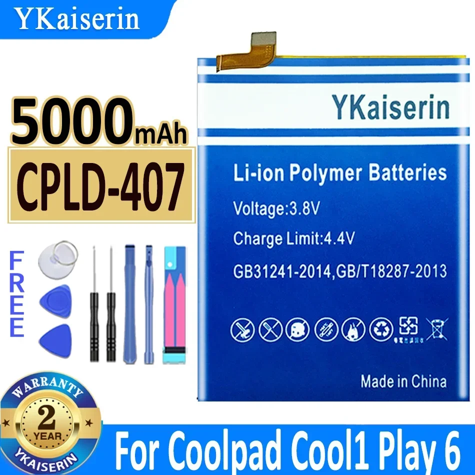 YKaiserin 5000 мАч CPLD-407 аккумулятор для LeEco Coolpad Cool 1 Dual Play 6 C103 C106 R116 C106-7 C106-8 C106-9 C107-9