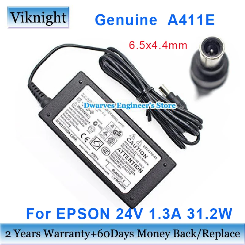 

Оригинальный адаптер питания A411E 24 В 31,2 а Вт для фотосканера EPSON, зарядное устройство, источник питания x мм