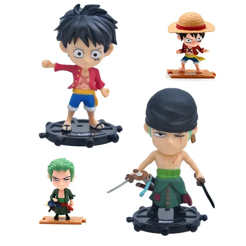 Модель Luffy Zoro Sanji ПВХ 12 см Коллекционная игрушка подарок на день рождения цельная