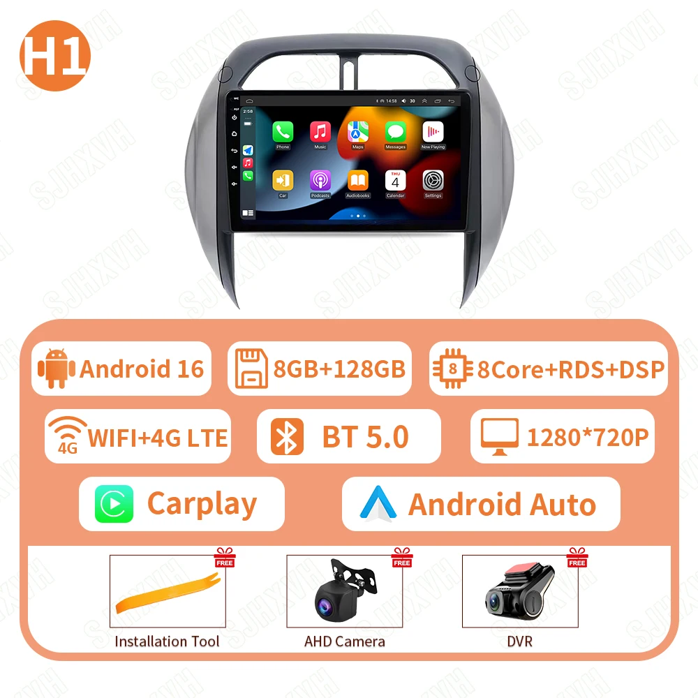 

Android Auto для Toyota RAV4 RAV 4 2003 2004 2005 Навигация GPS Автомобильный радиоприемник Мультимедийный видеоплеер Стерео BT 5G WIFI Без 2din DVD