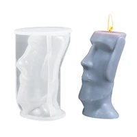 easter island statue candle mold diy candle craft making tool decorative candle wax soap plaster sculpture ornament candle for