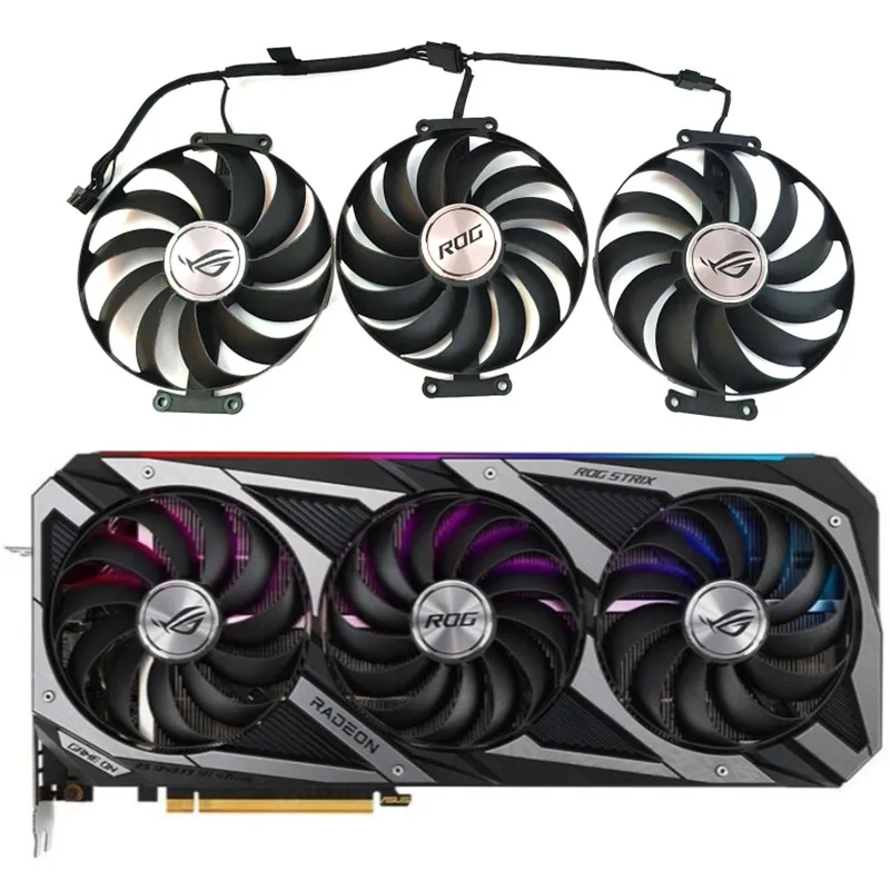 

Original T129215SU CF1010U12S RTX 3060 70 80 90 GPU Fan，For ASUS RX 6700 6800 6900 RTX 3060 70 80 90 Video Card Cooling Fan