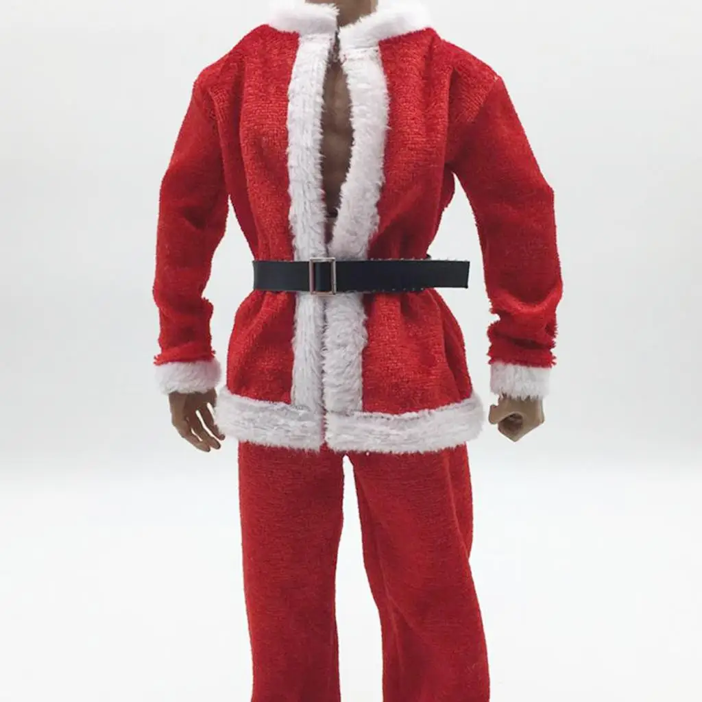 

Мужская одежда для куклы в масштабе 1/6, Рождественский полноразмерный костюм ручной работы, костюм из куртки и брюк для мужской экшн-фигурки...