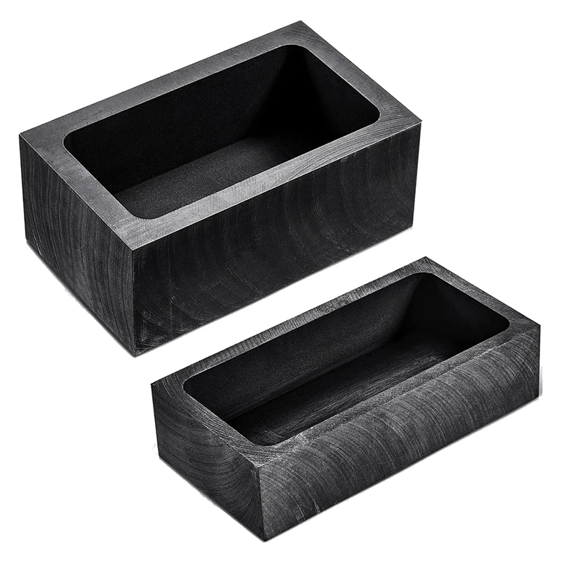 

2 графитовые формы для слиток, золотые, серебряные, металлические, алюминиевые, медные формы для плавления тигеля (4X2X1 дюйм, 3,93X2,36X1,57 дюйма)