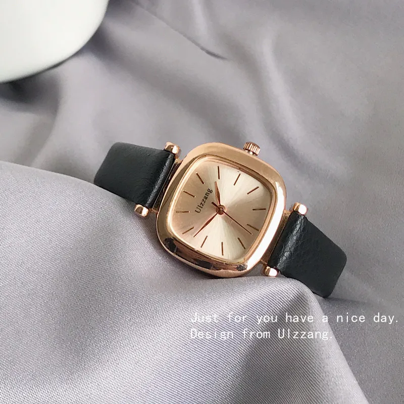 

Fashion Ladies Watch Retro Literary Small Square Watch Exquisite Niche Light Luxury for Women Girls Watch