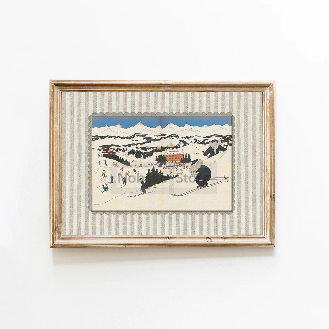 

Печать на холсте Бабар Слон классическая иллюстрация