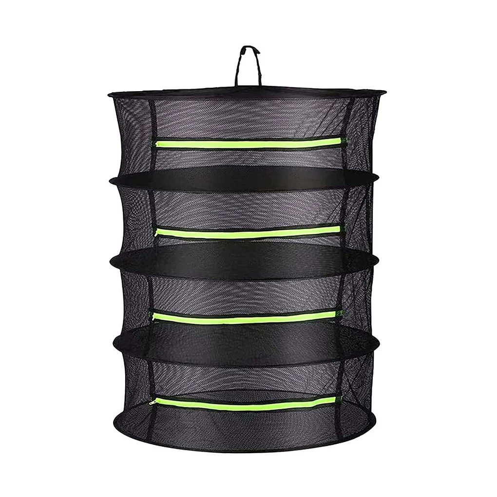 

4 Layers Fishing Dryer Bag Drying Net Foldable Dry Rack Planting Hanger Breathable Multifunctional Flower Plants