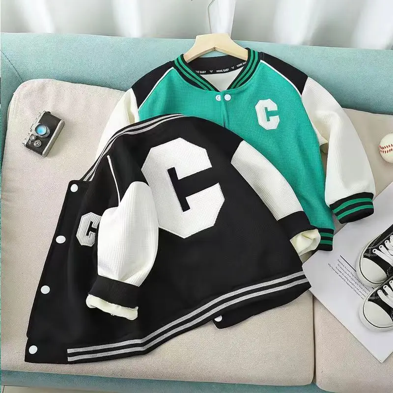 

20223Spring Baby Boy's Baseball Coats Cotton Jacket for Girls Autumn Kids Sweatshirt Kids Windbreaker Children Outerwear