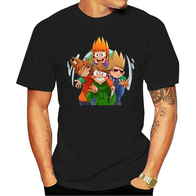 

Japan Anime Edds-Worlds Men's Graphic T shirt Basic Tee Summer Short Sleeves T-Shirt Fashion Hipster