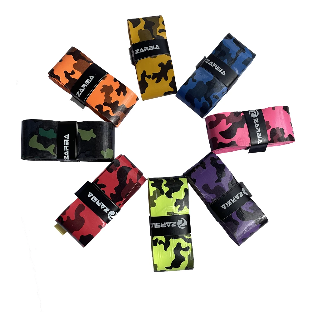 100pcs ZARSIA 2022 NEW Printing Tennis Overgrips,Anti-Slip Camouflage Badminton Overgrips ,Absorbed Soft Wrap Taps