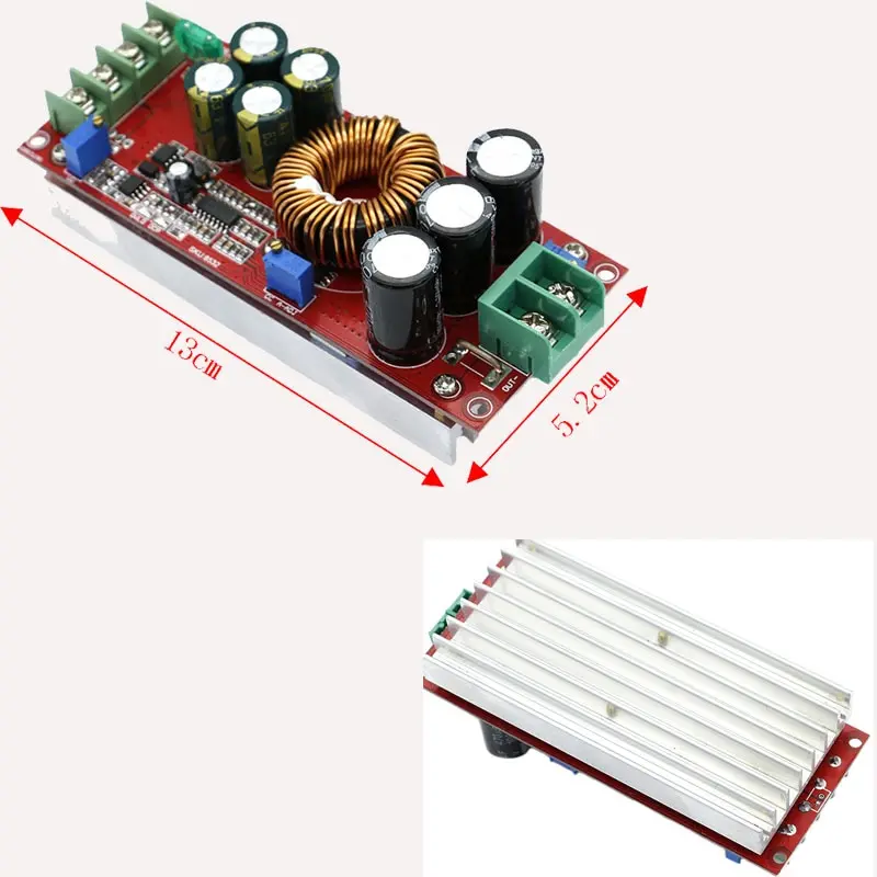 

DC-DC Converter 20A 1200W Step Up Buck Boost Module 8-60V To 12-83V