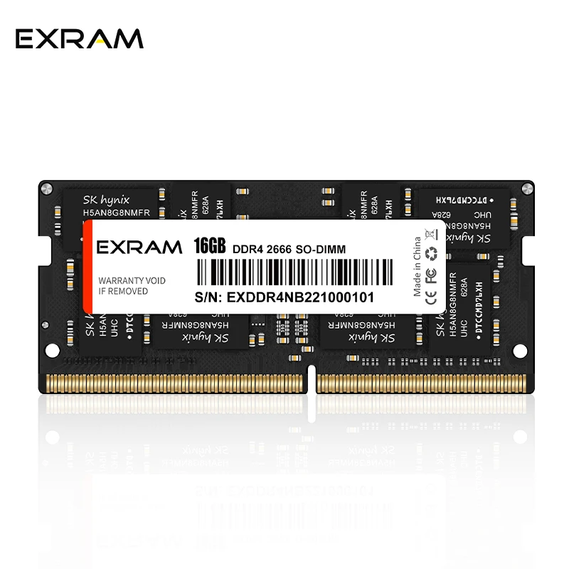 

EXRAM memoria ram DDR3 8gb 1600mhz DDR4 8GB 2666MHZ laptop Ram DDR3L 1.35V 204pin Sodimm Notebook memoria ram ddr4 8GB 3200MHZ