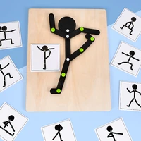 stickman busy board pose toys montessori posable parts limbs fine puzzle sensory activities learning toys for children kids gift