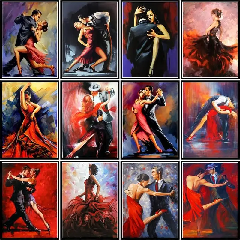 

GATYZTORY Full Drill Diamond Mosaic Tango Dance Diamond Embroidery Painting Woman Handicraft Creative Hobbies Wall Decoration