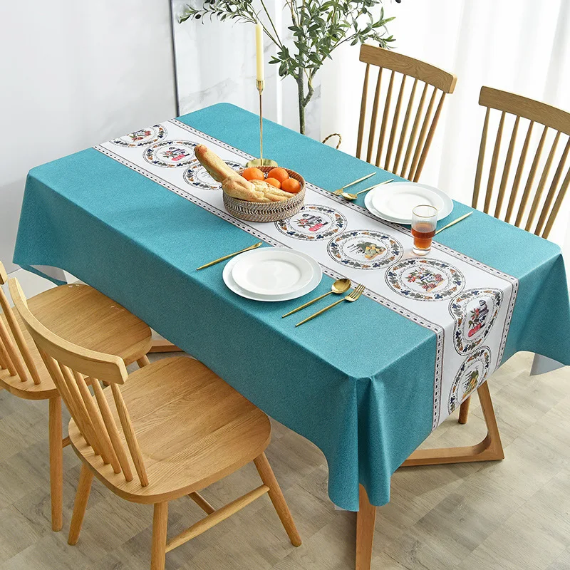 

Classical Rectangular Table-Cloth Waterproof and Oilproof Tablecloth Home Wedding Decoration Table Cover