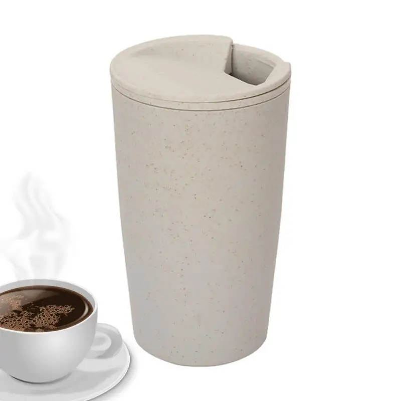 

Straw Cups Coffee Mugs With Lid And Straw Thermal Insulated Cups For Hot And Iced Drinks Lightweight Double-Wall Bottles For