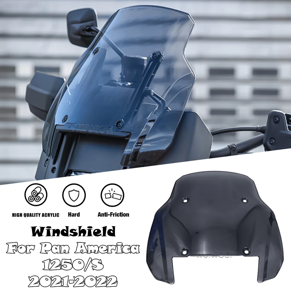 

Передний экран для лобового стекла мотоцикла для Pan America 1250 S 2021 2022, внешний свет, защита экрана, дефлекторы воздуха