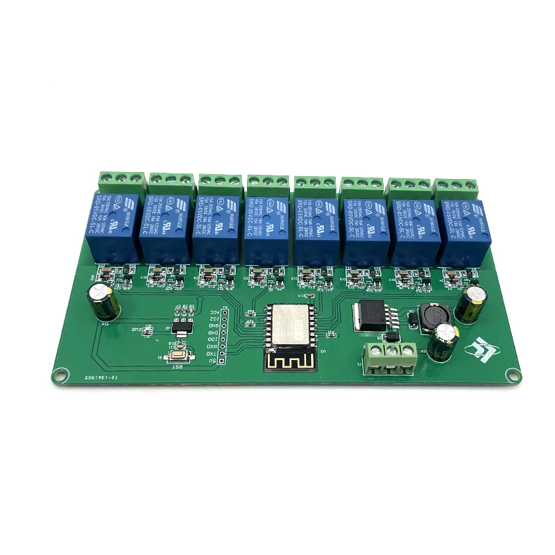 

5V/7-28V Power Supply ESP8266 WIFI Eight-way Relay Module ESP-12F Development Board Secondary Development