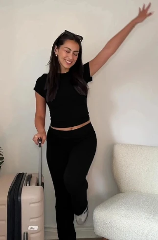 Новый женский комплект из двух предметов в стиле ретро повседневная футболка с