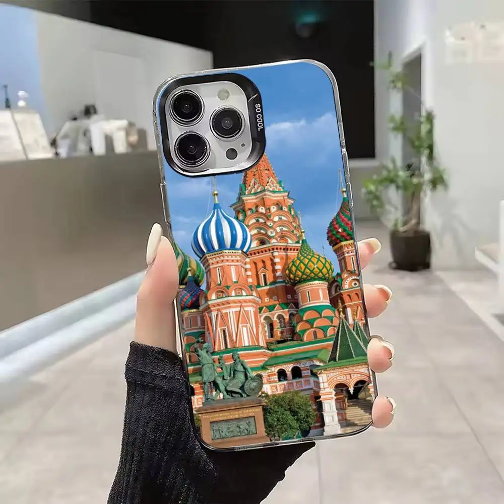 Фото Кремлёвский серебристо-серый мягкий защитный чехол подходит для iPhone 11, 12, 13, 14, 15, 16, 17 Pro Max Plus Air Mini. №3