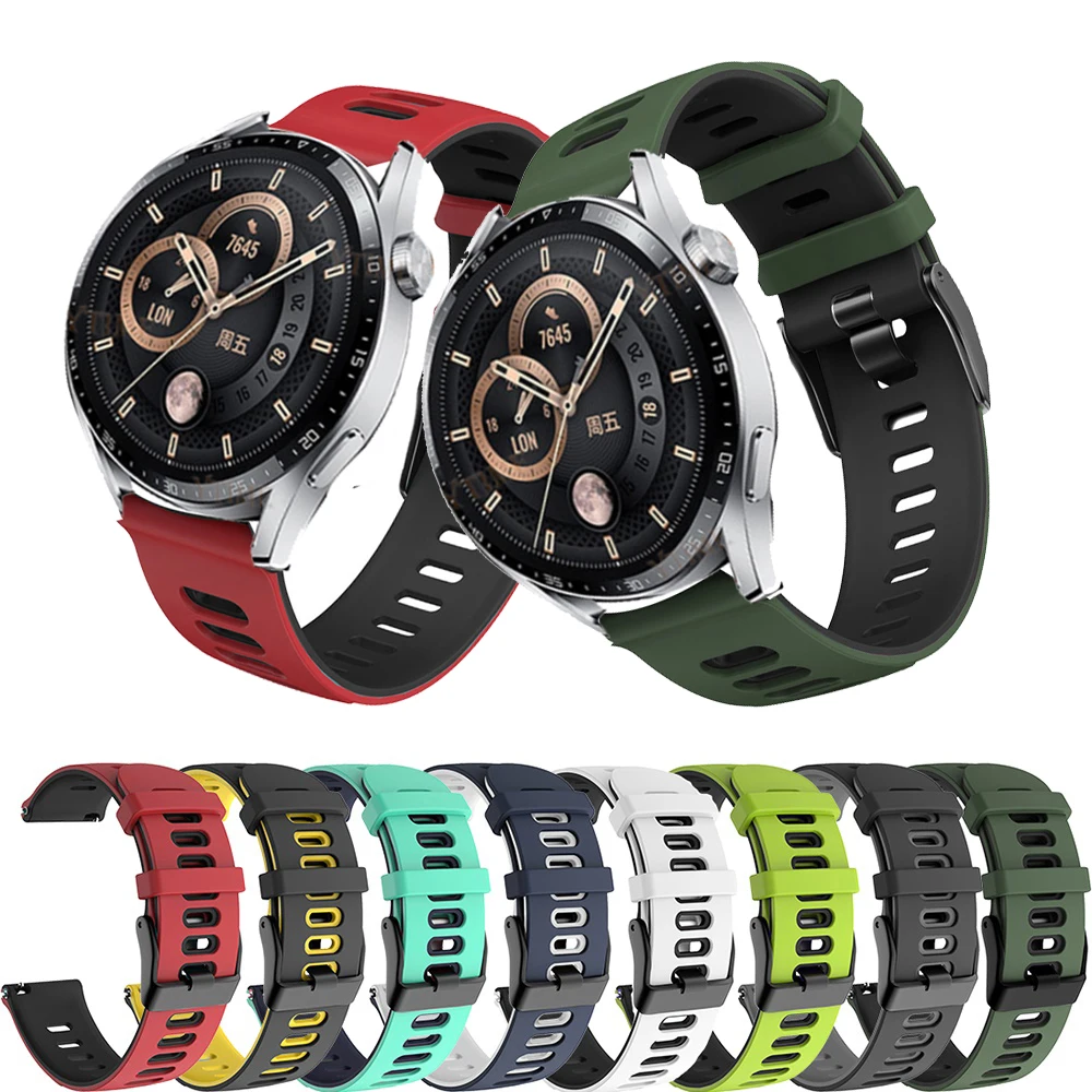 

Ремешок силиконовый для смарт-часов Huawei Honor Magic Watch 1 2 42 46 мм, браслет для наручных часов Honor ES/ GS Pro/ GS 3, 20 22 мм