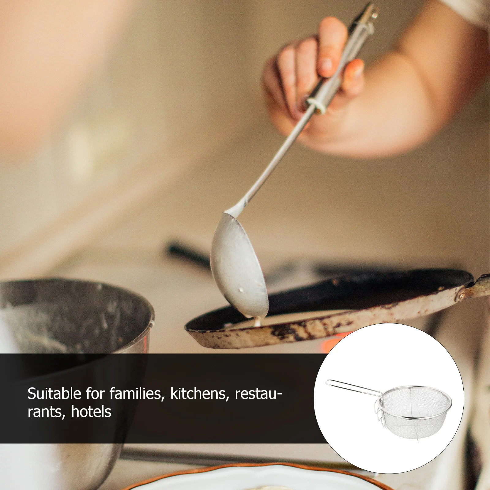 Корзина для фритюрницы скиммер со складной ручкой кухонная сковорода жарки
