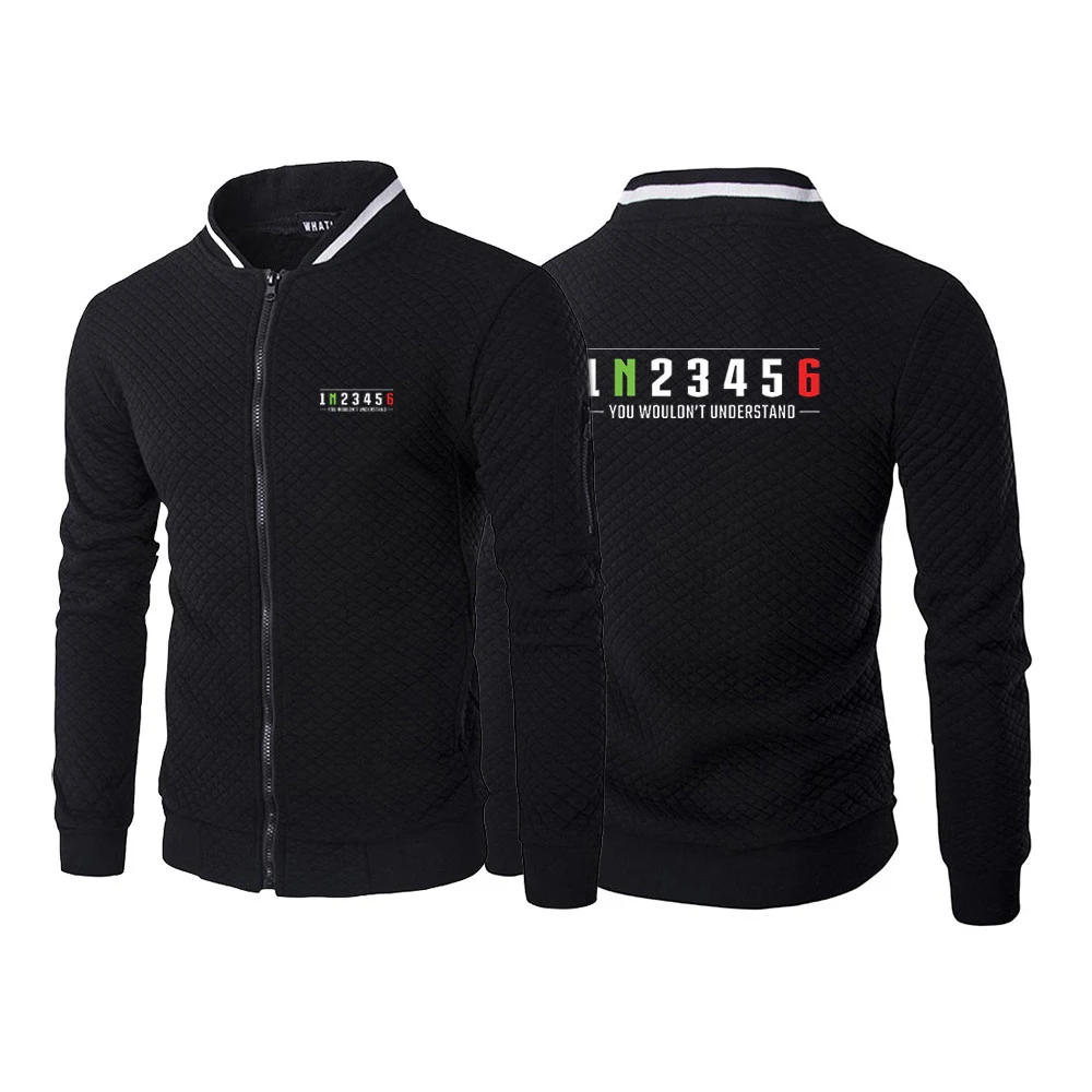 

Biker 1n23456 Motorcycle 2023 Men's New Spring And Autumn Zipper Sweatshirts Stand Collar Casual Zipper Up Sweatshirts Clothing