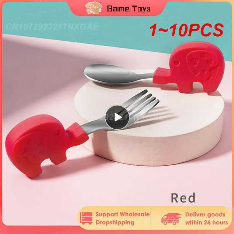 

1-10 шт., ложка и вилка из нержавеющей стали