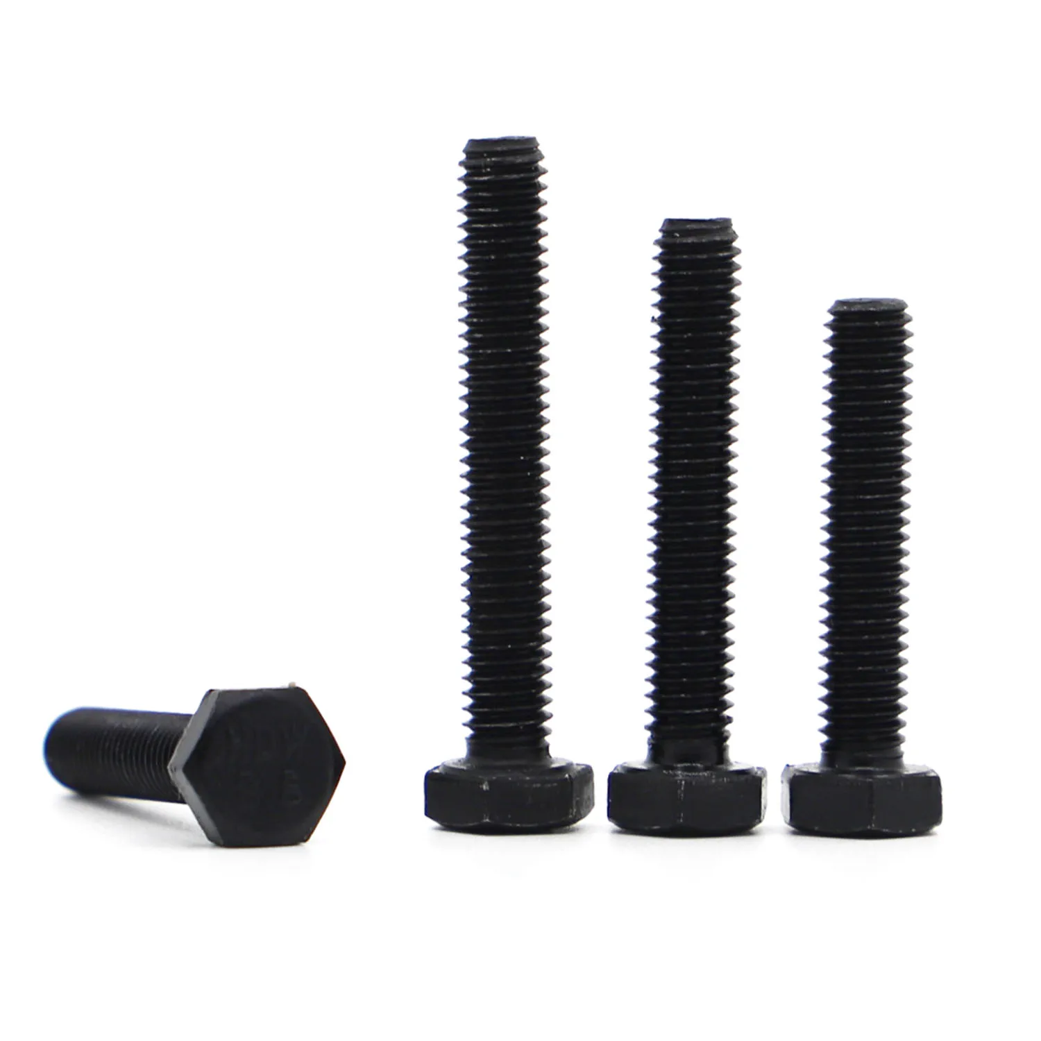 1-10pcs M5 M6 M8 M10 M12 GB5783 DIN933 Black Grade 8.8 Alloy Steel Metric Thread Hexagon External Hex Head Cap Screw Bolt - купить по