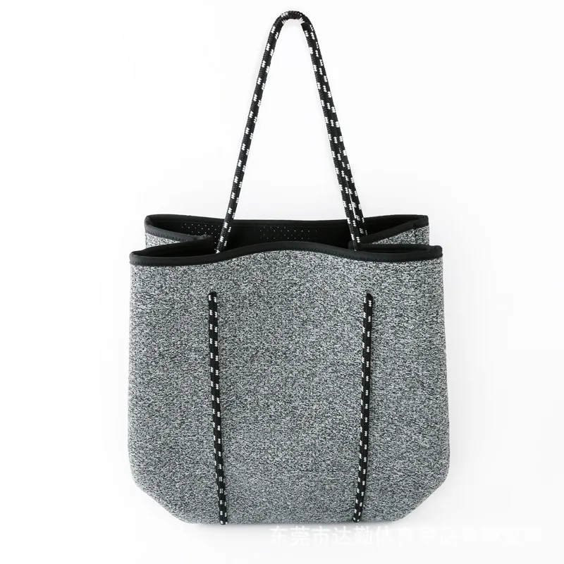 

Outdoor Storage Bag Reusable Neoprene Portable Shoulder Strap Women'S Handbags Folding Pouch Casual Shopping Storage Bag Handbag