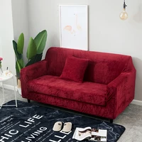 12colors solid stretch sofa cover living room elastic modern corner couch slipcover fleece chair protector cover 1234 seater
