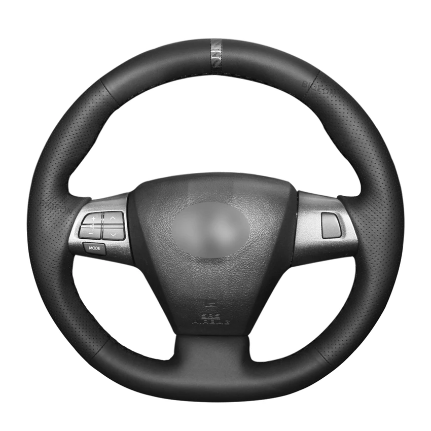 Black PU Artificial Leather Steering Wheel Cover for Toyota Corolla RAV4 Auris Wish Vanguard Voxy 2010 2011 2012 2013