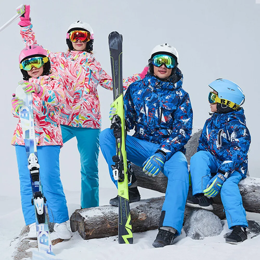 Ski Suit Waterproof Outdoor Sports Jacket Pants Clothes Snowsuit Teen