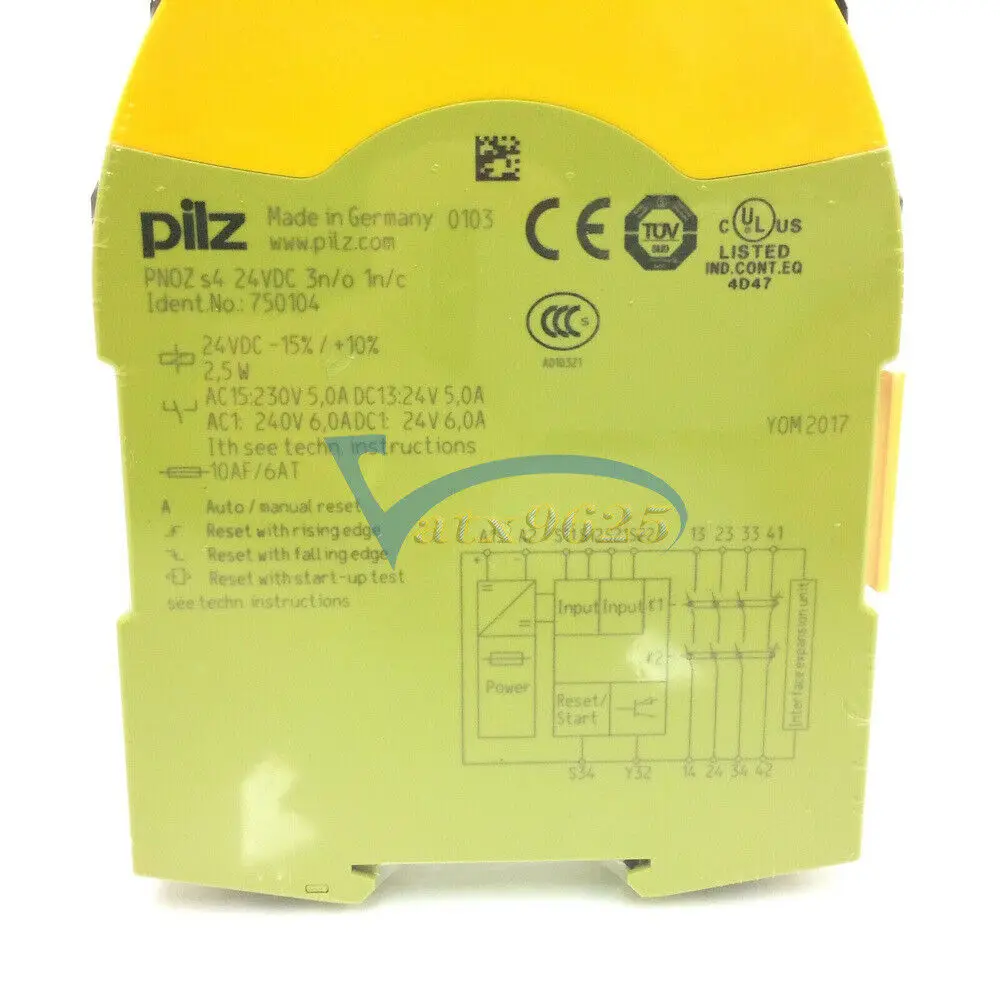 

1 шт. реле безопасности Pilz 750104 PNOZ s4 24VDC 3 n/o 1 n/c