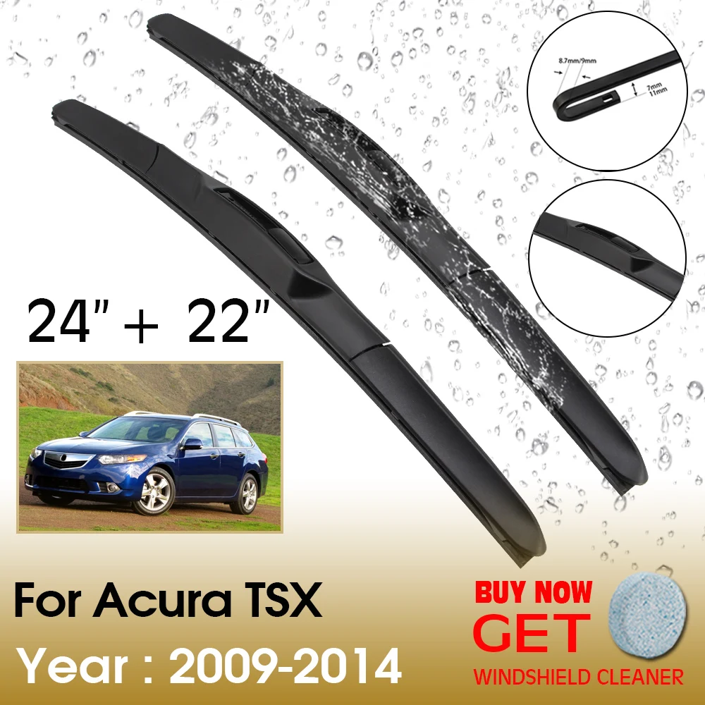 

Car Wiper Blade For Acura TSX 24"+22" 2009-2014 Front Window Washer Windscreen Windshield Wipers Blades Accessories