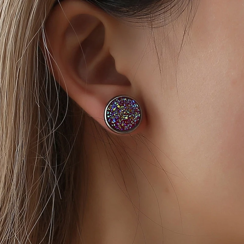 

trend 200Pcs Stud Earrings Set Includes 50Pcs 12mm Stainless Steel Blank Studs 50Pcs Rubber Base 50Pcs 12mm Glass Round Gem