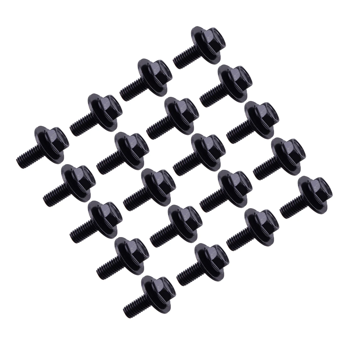 20 шт./компл. универсальные болты переднего левого, нижнего, заднего, правого, верхнего корпуса автомобиля, болты M6 черного цвета 20 шт./компл. универсальные болты переднего левого, нижнего, заднего, правого, верхнего корпуса автомобиля, болты M6 черного цвета