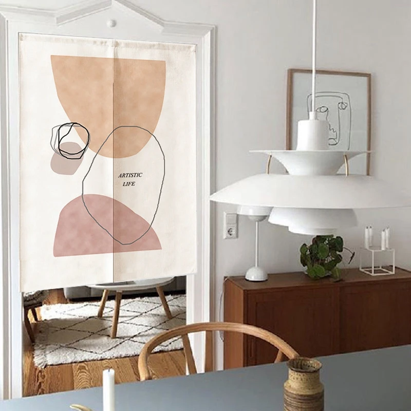 

Штора для входной двери, пыленепроницаемые полуподвесные занавески с рисунком цветов для ванной, кухни, гостиной