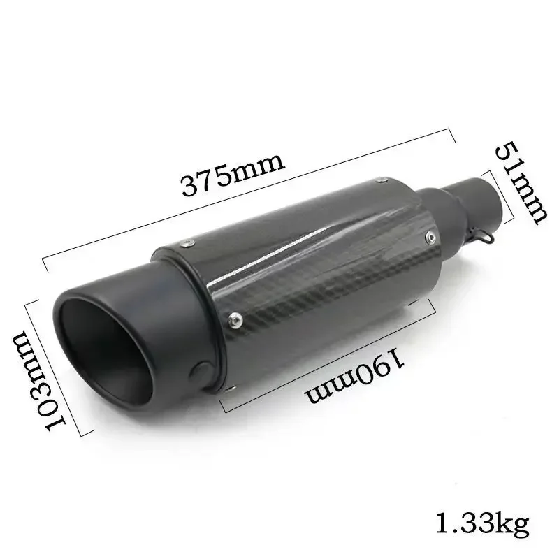 Для Yamaha R3 R1 R6 Duke390 Hornet 600 Escape Moto FZ6 CBR400 51 мм глушитель из углеродного волокна для