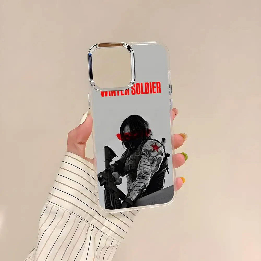 Чехол для телефона B-Bucky B-Barnes Winter S-Soldier для iPhone 17 Air 16 15 14 13 12 11 Pro Pro Max Plus, прозрачный, мягкий (art.: 3920d97992436) - 3920d97992436